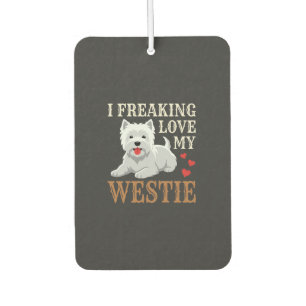 Westie Hund Liebe Typografie Autolufterfrischer