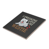 Westie Hund Liebe Typografie Fliese (Seite)
