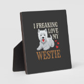 Westie Hund Liebe Typografie Fotoplatte (Vorderseite)