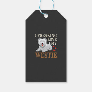 Westie Hund Liebe Typografie Geschenkanhänger