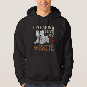 Westie Hund Liebe Typografie Hoodie