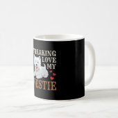 Westie Hund Liebe Typografie Kaffeetasse (VorderseiteRechts)