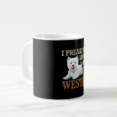 Westie Hund Liebe Typografie Kaffeetasse (Vorderseite Links)