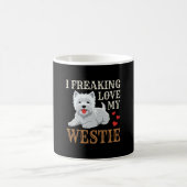 Westie Hund Liebe Typografie Kaffeetasse (Mittel)