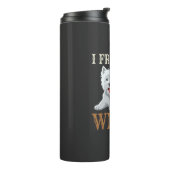 Westie Hund Liebe Typografie Thermosbecher (Nach links gedreht)
