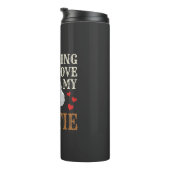 Westie Hund Liebe Typografie Thermosbecher (Nach rechts gedreht)