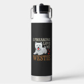 Westie Hund Liebe Typografie Trinkflasche (Vorderseite)