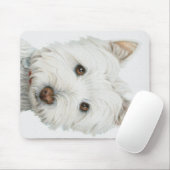 Westie Hund Mousepad (Mit Mouse)