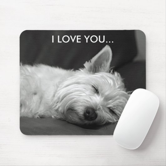Westie Hund Mousepad - i-LIEBE SIE… (Mit Mouse)