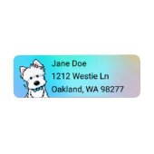 Westie Hund Rücksendeadresse (Vorne)