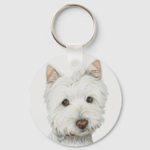 Westie Hund Schlüsselanhänger