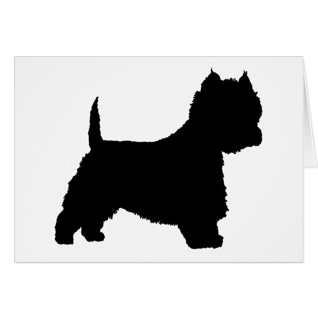 Westie Hund (Schwarzes) (Vorderseite (Horizontal))