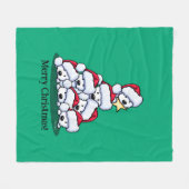 Westie-Hund-Weihnachtsbaum Fleecedecke (Vorderseite (Horizontal))