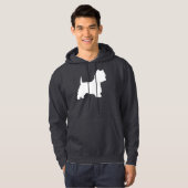Westie Hund (weiß) Hoodie (Vorne ganz)