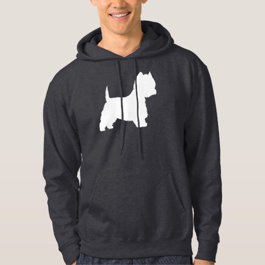 Westie Hund (weiß) Hoodie (Vorderseite)