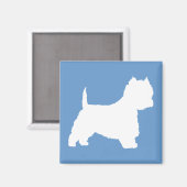 Westie Hund (weiß) Magnet (Vorderseite/Rückseite)