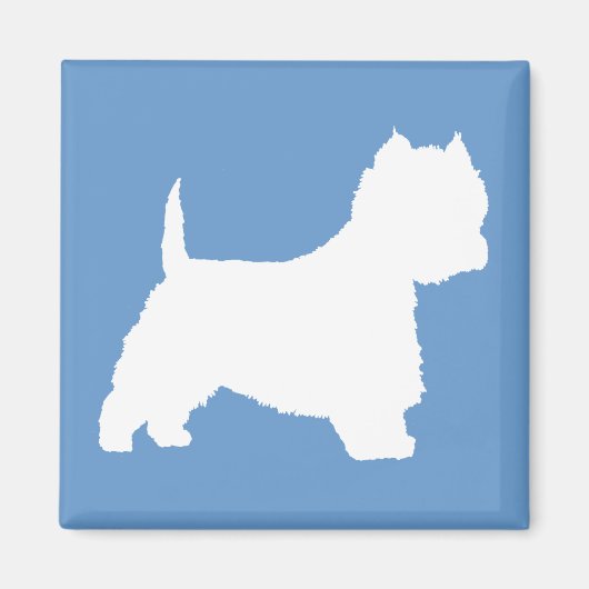 Westie Hund (weiß) Magnet (Vorne)
