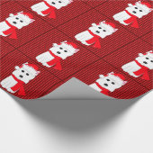 Westie Hundefeiertags-Packpapier Geschenkpapier (Ecke)