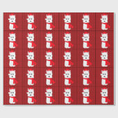 Westie Hundefeiertags-Packpapier Geschenkpapier (Flach)