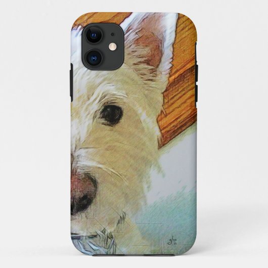 Westie Hundegesicht, Sie betrachtend Case-Mate iPhone Hülle (Rückseite)