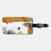 Westie Hundegesicht, Sie betrachtend Gepäckanhänger (Rückseite horizontal)