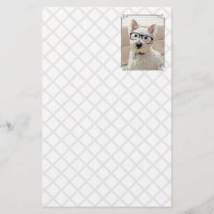 Westie Hundetragende Schwarzgläser, stationär Briefpapier