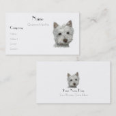 Westie HundeVisitenkarte Visitenkarte (Vorne/Hinten)