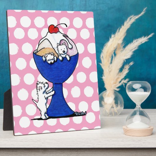 Westie Ice Cream Social Fotoplatte (Seite)