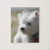 Westie im Frühjahr Puzzle (Vertikal)