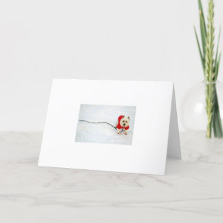 Westie im Schnee Feiertagskarte