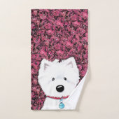 Westie Impressions Floral Badhandtuch Set (Handtuch)