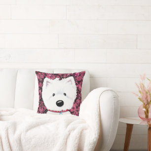 Westie Impressions Floral Kissen