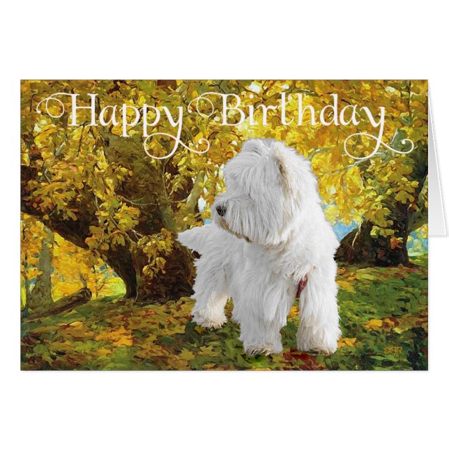 Westie in Golden Woods (Vorderseite (Horizontal))