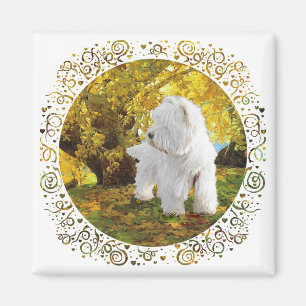 Westie in Golden Woods Magnet