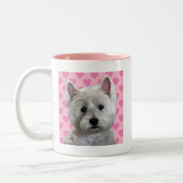 WESTIE IN MEINEM HERZEN ZWEIFARBIGE TASSE