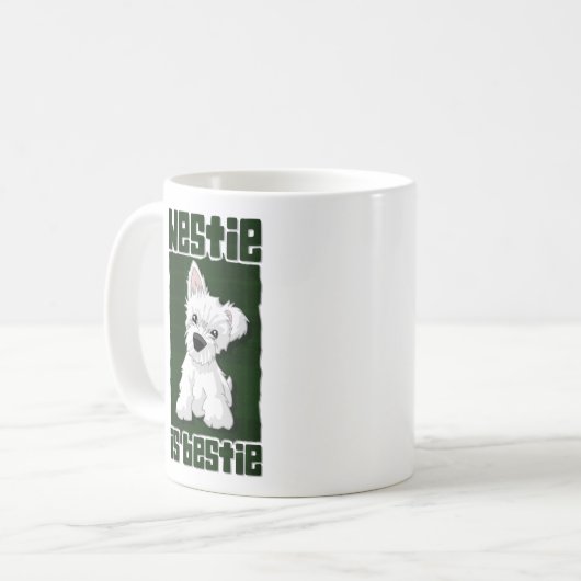 Westie ist Bestie Kaffeetasse (Vorderseite Links)