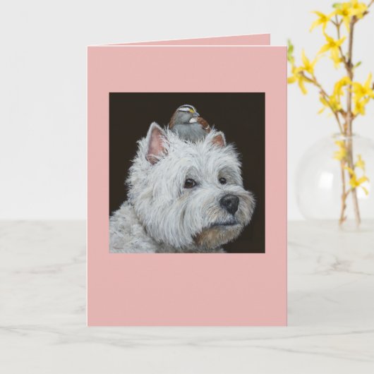 Westie-Karte Karte (Gelbe Blume)