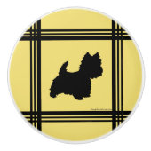 Westie Keramikknauf (Vorderseite)