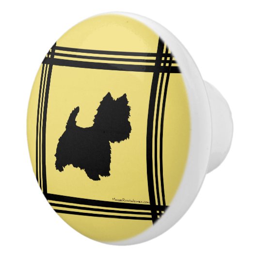 Westie Keramikknauf (Rechts)