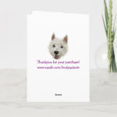 Westie Klugheit! Guid Glück! Karte (Rückseite)