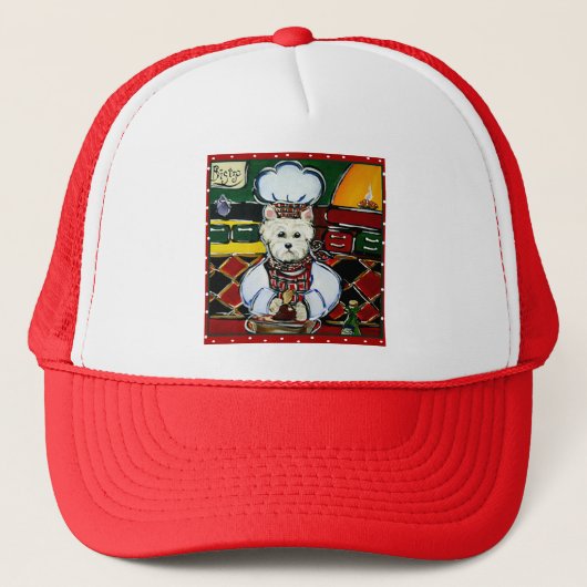 Westie Koch Truckerkappe (Vorderseite)