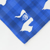 Westie königliche Krone Fleecedecke (Ecke)