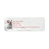 Westie Lass es schneien! Rücksendeadressen-Aufkleb (Vorne)