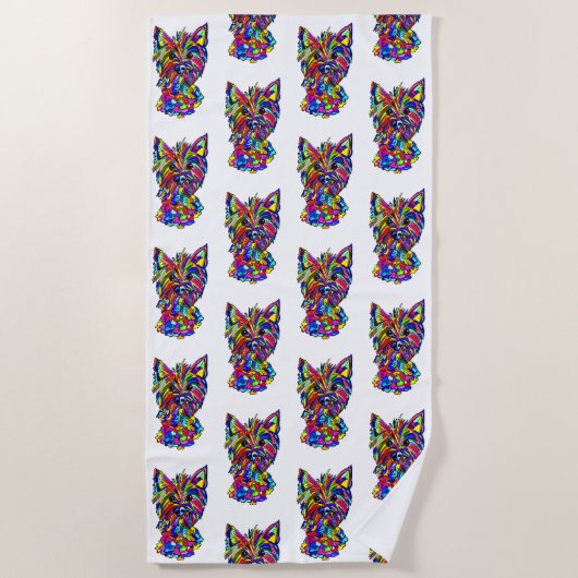 Westie Liebe Strandtuch (Vorderseite)