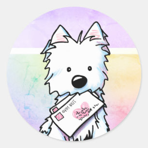 Westie Liebesbriefe Stickers