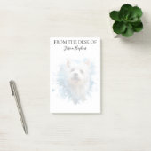 Westie Liebhaber monogrammierter Hund Post-it Klebezettel (Büro)