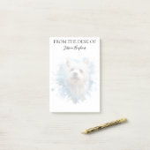 Westie Liebhaber monogrammierter Hund Post-it Klebezettel (Auf Schreibtisch)