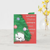 Westie liebt Weihnachtskarte Karte (Gelbe Blume)