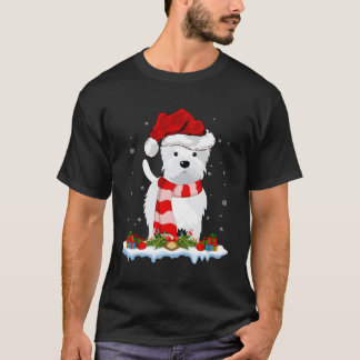 Westie Lighting Snow Santa Westie T-Shirt