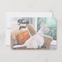 Westie Looking Out a Window